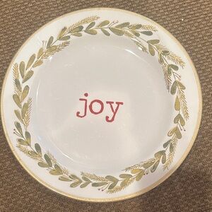 Festive Joy Plate with Greenery